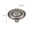 Remi bútorgomb átmérő 33mm nikkel patinás