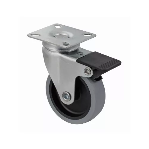 Görgő talppal kemény padlóhoz forgó fékkel átmérője 75 mm