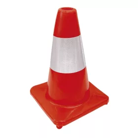 PE kúp piros és fehér magasság 320 mm műanyag