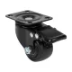 Fékes forgógörgő 50 mm átmérő 100 kg teherbírás fekete