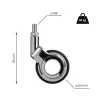 Design bútorkerék átmérő 60 mm M8 teherbírás 60 kg
