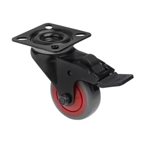   Készülékgörgő kemény padlóra 50 mm átmérőjű forgatható talppal fékkel teherbírás 50 kg