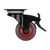 Készülékgörgő kemény padlóra 50 mm átmérőjű forgatható talppal fékkel teherbírás 50 kg
