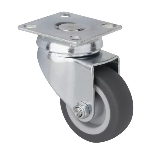 Fekete talpas forgógörgő kemény padlóra 50 mm átmérővel