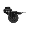 Kemény padlóra való görgő 50 mm átmérőjű forgó 3/4" menettel RT-59 fékkel teherbírás 50 kg fekete