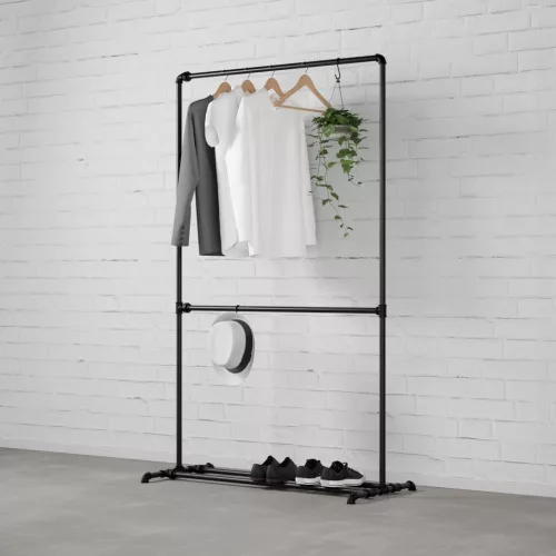 Walteco FREJA I - Rusticline ruhaszárító cipőtartóval, szabadon álló, 1100x1810mm