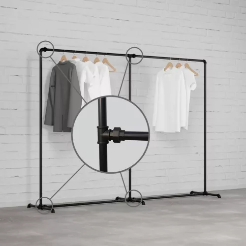 Walteco FREJA II DOUBLE - Rusticline ruhaszárító, szabadon álló, 2200x1580mm