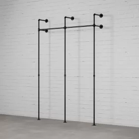   Walteco DARIO II EGYSZEMÉLYES - Rusticline gardróbszekrény szett, falra szerelhető, 2220x2300mm