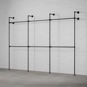   Walteco DARIO III DOUBLE - Rusticline gardróbszekrény szett, falra szerelhető, 3330x2320mm