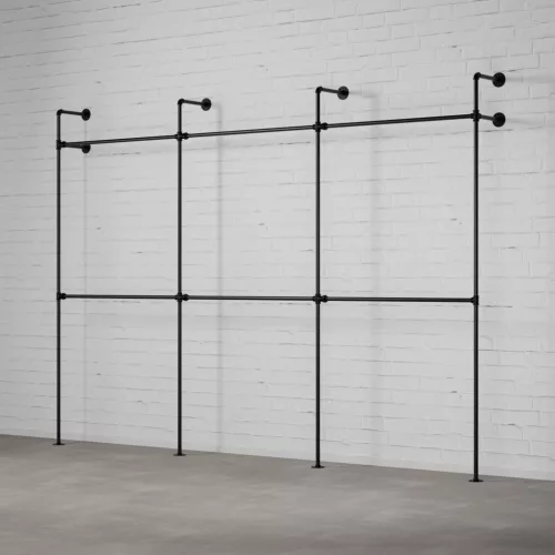 Walteco DARIO III DOUBLE - Rusticline gardróbszekrény szett, falra szerelhető, 3330x2320mm