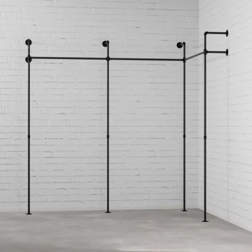 Walteco DARIO III CORNER - Rusticline gardróbszekrény szett, falra szerelhető, 2220x1110x2300mm