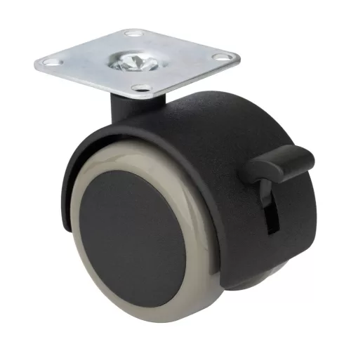 Bútorkerék fékkel átmérő 50 mm teherbírás 50 kg