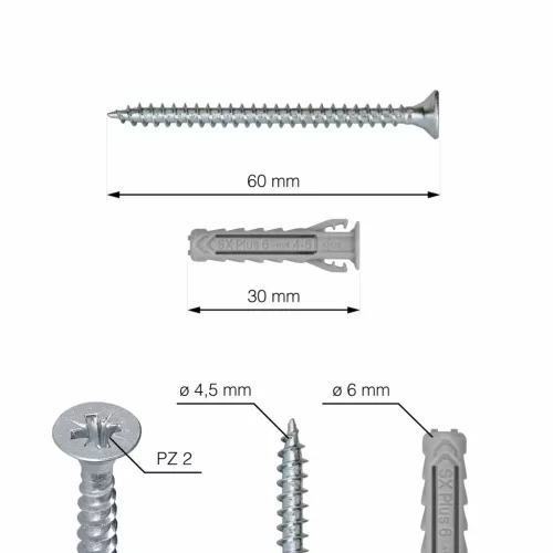 Horgonycsavarok átmérő 45x60mm 18 db.