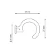 Brent II kabáttartó antik sárgaréz