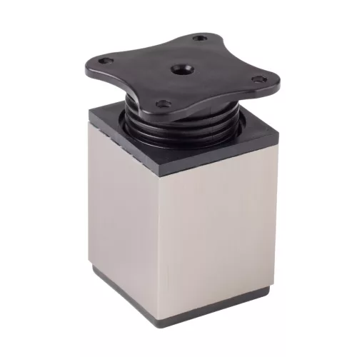 Bútorláb 40x40x60mm műanyag rozsdamentes acél hatású