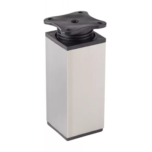 Bútorláb 40x40x100mm műanyag rozsdamentes acél hatású