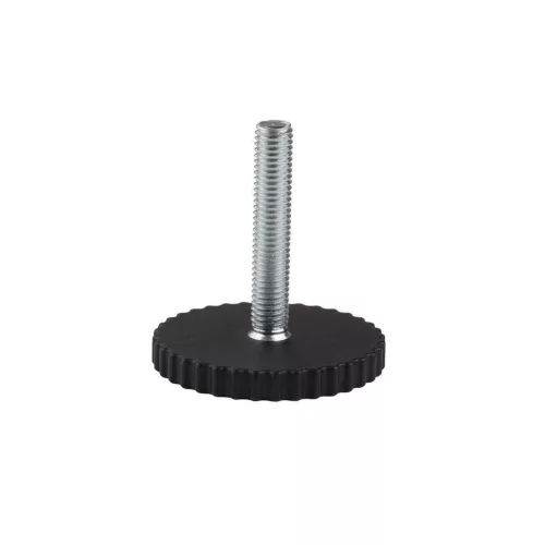 M10-es rögzítőcsavar alapátmérő 60 mm magasság 56 mm fekete