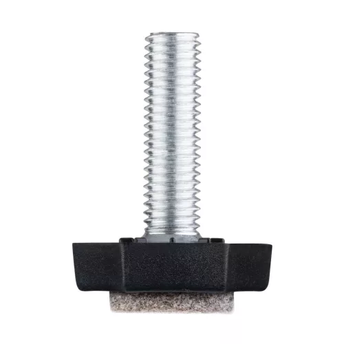 M10-es rögzítőcsavar alap 30x30mm filctányérral magasság 35mm fekete