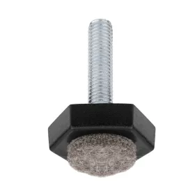   M8-as rögzítőcsavar alap 30x30mm filctányérral magasság 35mm fekete