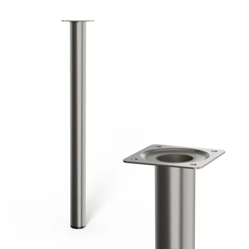 Kerek bútorláb 30 mm átmérőjű 400 mm magas rozsdamentes acél kivitelben