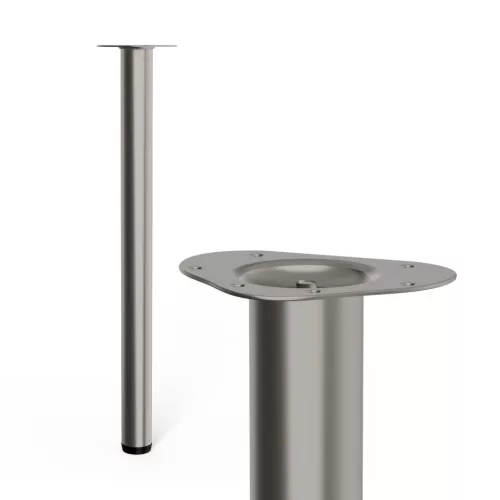 Kerek bútorláb átmérő 60mm magasság 800mm szálcsiszolt nikkel