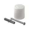 Ajtóütköző átmérő 26x31mm műanyag csavarozható fehér