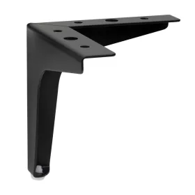 Bútorláb 130x130mm teherbírás 80 kg matt fekete