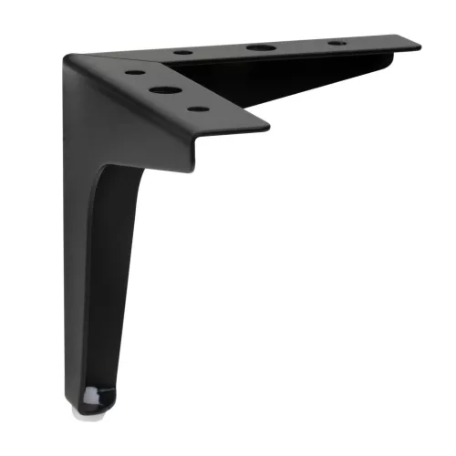 Bútorláb 130x130mm teherbírás 80 kg matt fekete