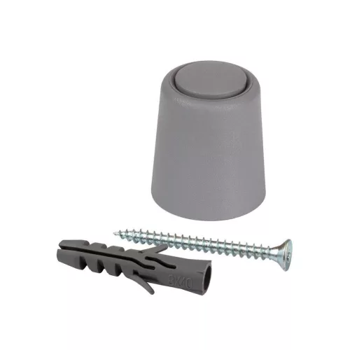 Ajtóütköző átmérő 24x30mm műanyag csavarozható szürke