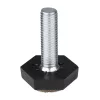 M10-es rögzítőcsavar alap 30x30mm filcbetéttel magasság 35mm fekete 2 db.