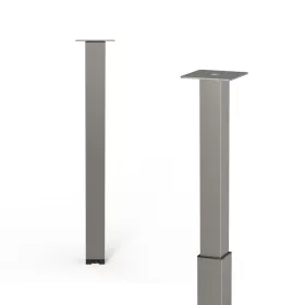   Bútorláb 60x60mm magasságállítás 700-1100mm szálcsiszolt nikkel