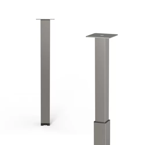 Bútorláb 60x60mm magasságállítás 700-1100mm szálcsiszolt nikkel