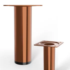Kerek bútorláb átmérő 30mm magasság 100mm fényes réz