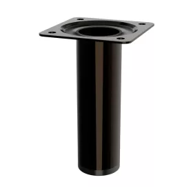   Kerek bútorláb átmérő 30mm magasság 100mm polírozott fekete nikkel