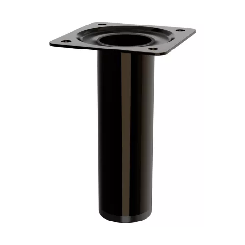 Kerek bútorláb átmérő 30mm magasság 100mm polírozott fekete nikkel