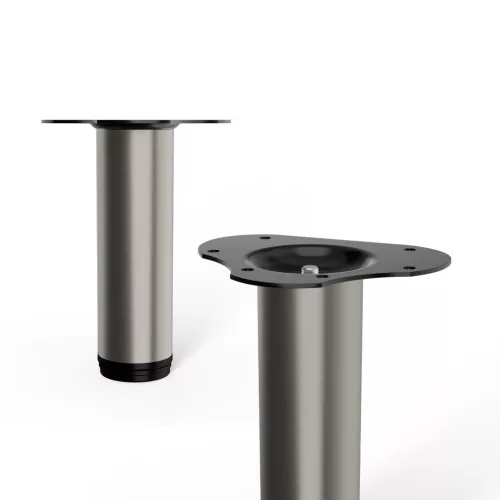 Kerek bútorláb átmérő 60mm magasság 200mm szálcsiszolt nikkel