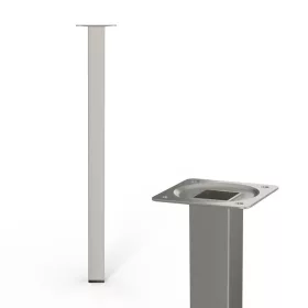 Bútorláb négyzet alakú 25x25x400mm szálcsiszolt nikkel