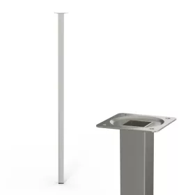 Bútorláb négyzet alakú 25x25x800mm szálcsiszolt nikkel