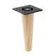 Nordic bútorláb 150mm kúpos/egyenes lakkozott bükkfa