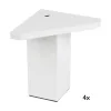 Bútorláb szett 40x40mm magasság 100mm fehér 4 db