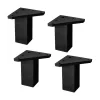 Bútorláb szett 40x40mm magasság 100mm fekete 4 db