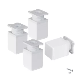 Bútorláb 40x40x60mm 50 kg alumínium kivitel fehér 4 db.