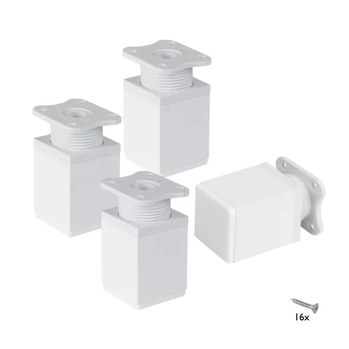 Bútorláb 40x40x60mm 50 kg alumínium kivitel fehér 4 db.