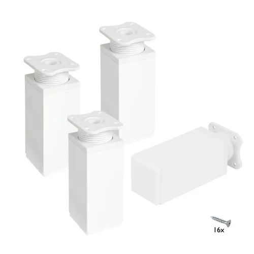 Bútorláb 40x40x100mm 50 kg alumínium kivitel fehér 4 db.