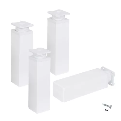 Bútorláb 40x40x150mm 50 kg alumínium kivitel fehér 4 db.