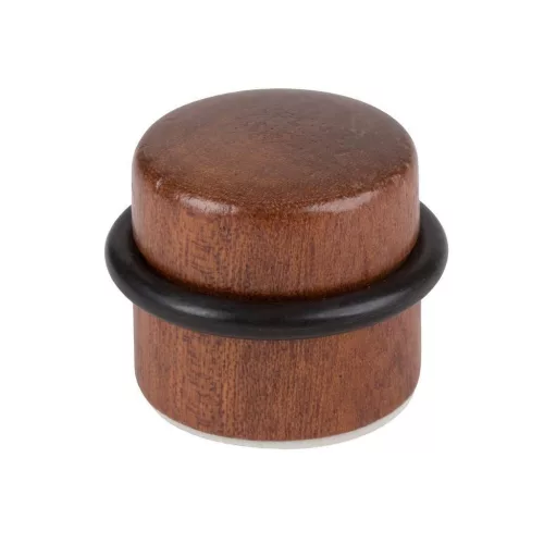 Ajtóütköző átmérő 37x30mm fa öntapadós mahagóni