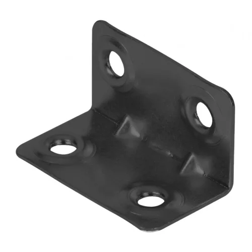 Bútor sarokvas 21x21x37mm fekete