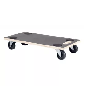   Szállítóplatform puha padlóhoz 580x290 mm fekete csúszásgátló alátét teherbírás 200 kg FSC