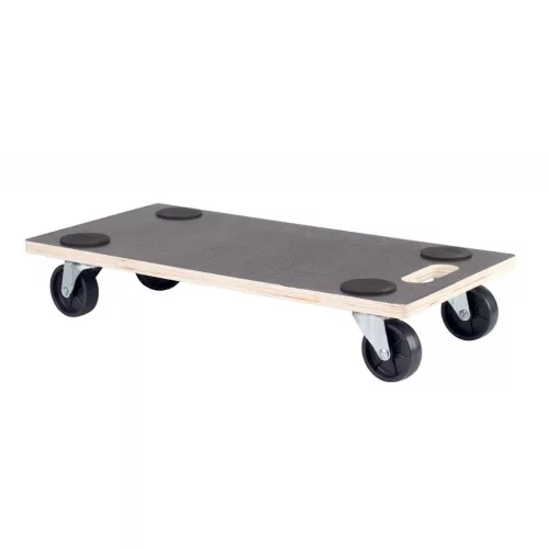 Szállítóplatform puha padlóhoz 580x290 mm fekete csúszásgátló alátét teherbírás 200 kg FSC