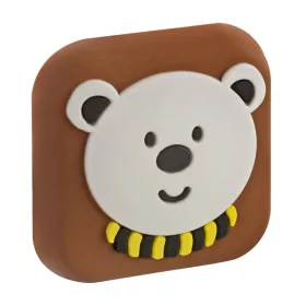 Ajtóütköző 41x41mm gyerek motívum barna 2 db.